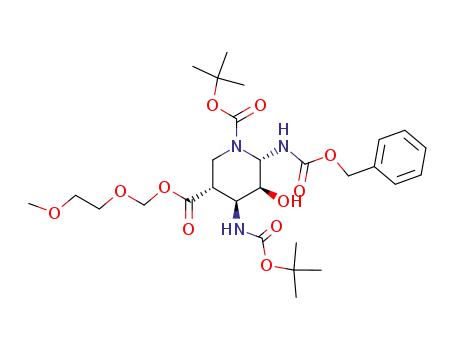(3R,4S,5S,6S)-6-[(benzyloxycarbonyl)amino]-1-N-(tert-butoxycarbonyl)-4-[(tert-butoxycarbonyl)amino]-5-hydroxy-3-{[(2-methoxyethoxy)methoxy]carbonyl}piperidine
