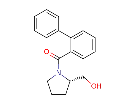 Molecular Structure of 113133-13-4 (2-Pyrrolidinemethanol, 1-([1,1'-biphenyl]-2-ylcarbonyl)-, (S)-)