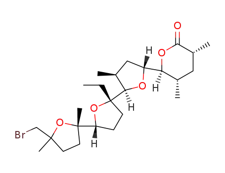 (3R,5S,6S)-6-((2R,3S,5R,2'S,5'R,2''S)-5''-Bromomethyl-2'-ethyl-3,2'',5''-trimethyl-dodecahydro-[2,2';5',2'']terfuran-5-yl)-3,5-dimethyl-tetrahydro-pyran-2-one