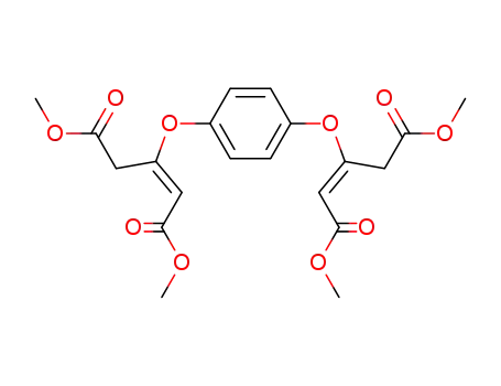 Molecular Structure of 96237-68-2 (2-Pentenedioic acid, 3,3'-[1,4-phenylenebis(oxy)]bis-, tetramethyl ester,
(E,E)-)