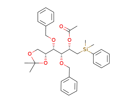 2-O-acetyl-3,4-di-O-benzyl-1-deoxy-1-dimethylphenylsilyl-5,6-di-O-isopropylidene-D-iditol