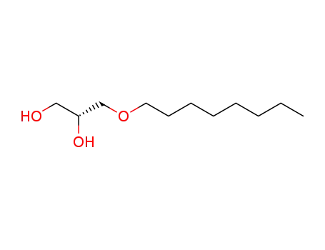 Molecular Structure of 96801-44-4 (1,2-Propanediol, 3-(octyloxy)-, (R)-)
