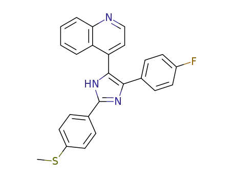 Quinoline,
4-[5-(4-fluorophenyl)-2-[4-(methylthio)phenyl]-1H-imidazol-4-yl]-