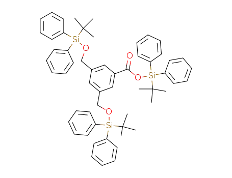 Molecular Structure of 193953-07-0 (Benzoic acid, 3,5-bis[[[(1,1-dimethylethyl)diphenylsilyl]oxy]methyl]-,
(1,1-dimethylethyl)diphenylsilyl ester)