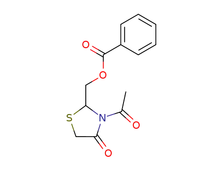 2-benzoyloxymethyl-3-acetyl-1,3-thiazolidin-4-one