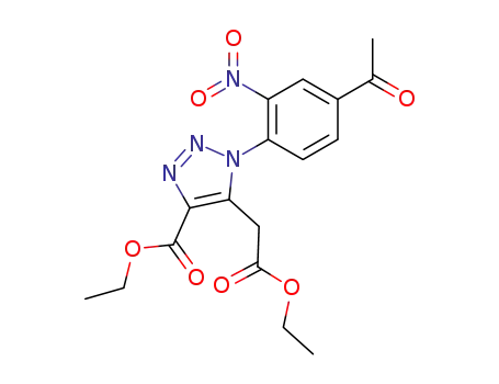 1-(4-Acetyl-2-nitro-phenyl)-5-ethoxycarbonylmethyl-1H-[1,2,3]triazole-4-carboxylic acid ethyl ester