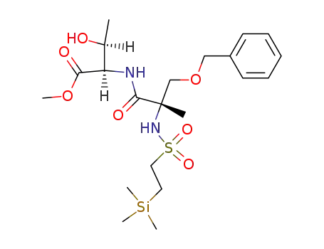(2R,3S)-2-[(S)-3-Benzyloxy-2-methyl-2-(2-trimethylsilanyl-ethanesulfonylamino)-propionylamino]-3-hydroxy-butyric acid methyl ester