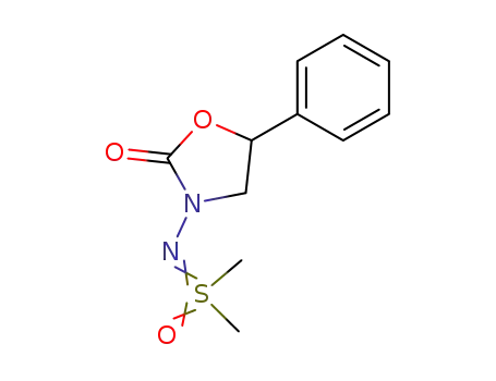 Molecular Structure of 55041-18-4 (Sulfoximine, S,S-dimethyl-N-(2-oxo-5-phenyl-3-oxazolidinyl)-)