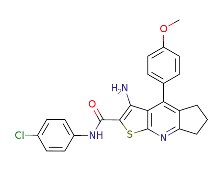 3-amino-N-(4-chlorophenyl)-4-(4-methoxyphenyl)-6,7-dihydro-5H-cyclopenta[b]thieno[3,2-e]pyridine-2-carboxamide
