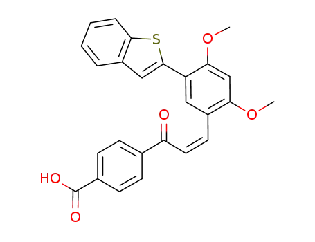 4-[(2Z)-3-(5-BENZO[b]THIEN-2-YL-2,4-DIMETHOXYPHENYL)-1-OXO-2-PROPENYL]BENZOIC acid