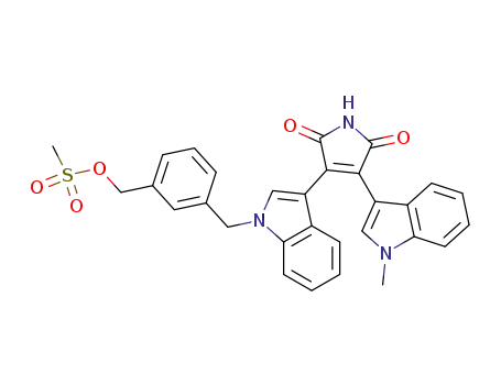 3-[1-(3-Methanesulfonyloxymethylbenzyl)-indol-3-yl]-4-(1-methyl-indol-3-yl)-pyrrole-2,5-dione