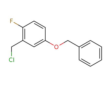 Molecular Structure of 459215-50-0 (2-fluoro-5-benzyloxybenzyl chloride)