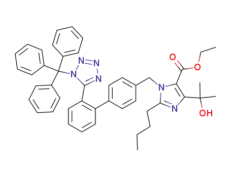 ethyl 2-butyl-4-(1-hydroxy-1-methylethyl)-1-{4-[2-(trityltetrazol-5-yl)phenyl]phenyl}methylimidazole-5-carboxylate