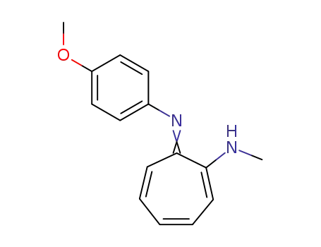 7-(p-Methoxyphenylimino)-1-methylamino-cycloheptatrien-(1,3,5)