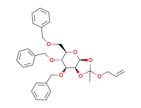 (3aS,5R,6R,7S,7aS)-2-Allyloxy-6,7-bis-benzyloxy-5-benzyloxymethyl-2-methyl-tetrahydro-[1,3]dioxolo[4,5-b]pyran
