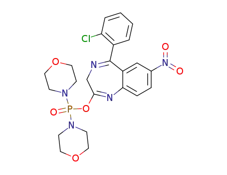 5-(2-chlorophenyl)-2-[bis(morpholino)phosphinyloxy]-7-nitro-3H-1,4-benzodiazepine