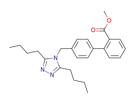 Molecular Structure of 124806-72-0 (3,5-dibutyl-4-[(2'-carbomethoxybiphenyl-4-yl)methyl]-1,2,4-triazole)