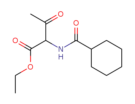 Molecular Structure of 61151-95-9 (Butanoic acid, 2-[(cyclohexylcarbonyl)amino]-3-oxo-, ethyl ester)