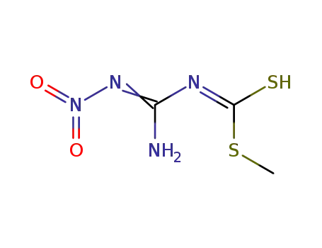 Molecular Structure of 82060-31-9 (Carbamodithioic acid, [imino(nitroamino)methyl]-, methyl ester)