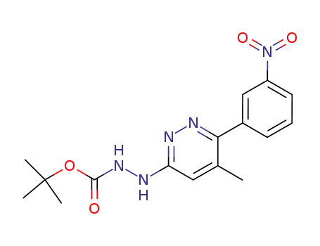 <i>N</i>'-[5-methyl-6-(3-nitro-phenyl)-pyridazin-3-yl]-hydrazinecarboxylic acid <i>tert</i>-butyl ester