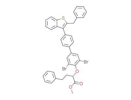 2-[4'-(2-benzyl-benzo[<i>b</i>]thiophen-3-yl)-3,5-dibromo-biphenyl-4-yloxy]-4-phenyl-butyric acid methyl ester
