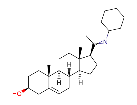 Molecular Structure of 317841-08-0 (20-cyclohexyliminopregn-5-en-3β-ol)