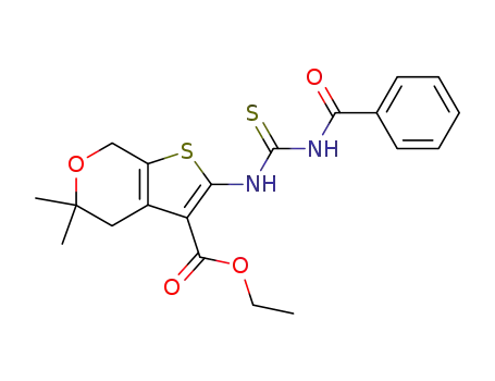 5H-Thieno[2,3-c]pyran-3-carboxylic acid,
2-[[(benzoylamino)thioxomethyl]amino]-4,7-dihydro-5,5-dimethyl-, ethyl
ester