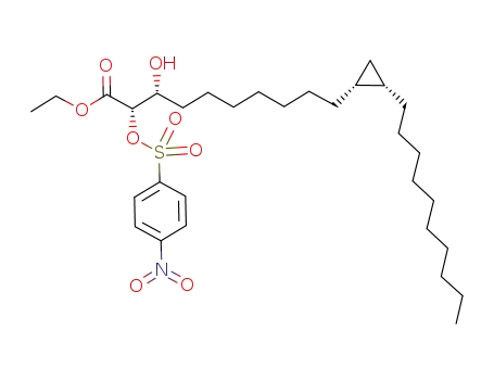 ethyl (2S,3R)-10-[(1R,2S)-2-decylcyclopropyl]-3-hydroxy-2-[(4-nitrophenylsulfonyl)oxy]decanoate