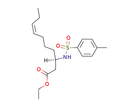 Molecular Structure of 467457-05-2 (ethyl (+)-(3R,7Z)-3-{[(4-methylphenyl)sulfonyl]amino}dec-7-enoate)