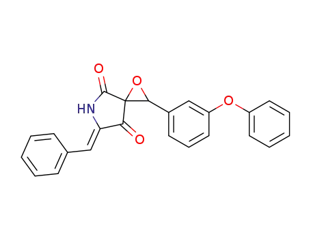 2-(3-Phenoxy-phenyl)-6-[1-phenyl-meth-(Z)-ylidene]-1-oxa-5-aza-spiro[2.4]heptane-4,7-dione