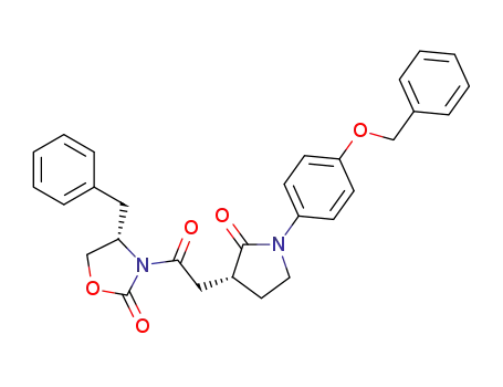 (S)-4-Benzyl-3-{2-[(R)-1-(4-benzyloxy-phenyl)-2-oxo-pyrrolidin-3-yl]-acetyl}-oxazolidin-2-one