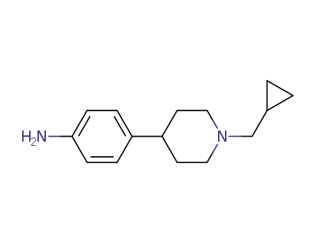 Molecular Structure of 883194-94-3 (Benzenamine, 4-[1-(cyclopropylmethyl)-4-piperidinyl]-)