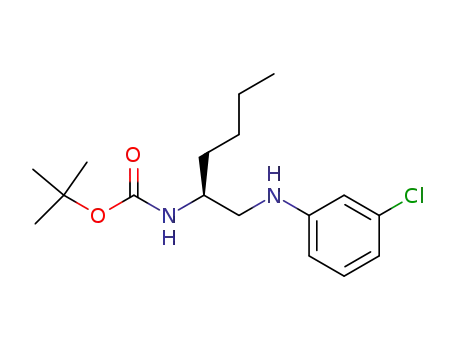 {1-[(3-chloro-phenylamino)-methyl]-pentyl}-carbamic acid <i>tert</i>-butyl ester