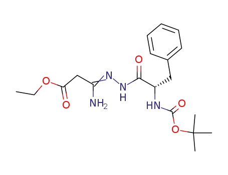 1-ethoxycarbonylacetimidyl-2-[(S)-2-(tert-butyloxycarbonylamino)-3-phenylpropanoyl]hydrazine