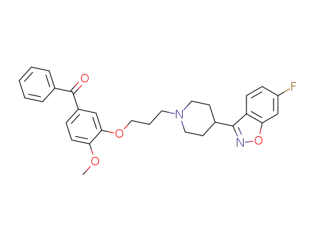 1-[3-[3-[4-(6-fluoro-1,2-benzisoxazol-3-yl)-1-piperidinyl]propoxy]-4-methoxyphenyl]phenylmethanone
