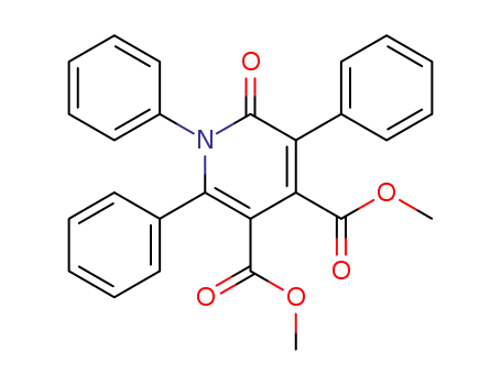 Molecular Structure of 52731-14-3 (3,4-Pyridinedicarboxylic acid, 1,6-dihydro-6-oxo-1,2,5-triphenyl-,
dimethyl ester)