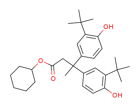3,3-Bis(4'-hydroxy-3'-tert.-butyl-phenyl)butanoic acid cyclohexyl ester