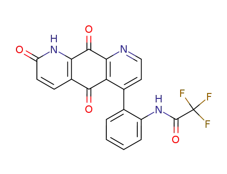 Molecular Structure of 283152-38-5 (8-Hydroxy-4-(2-trifluoroacetamidophenyl)pyrido[3,2-g]-quinoline-5,10-dione)