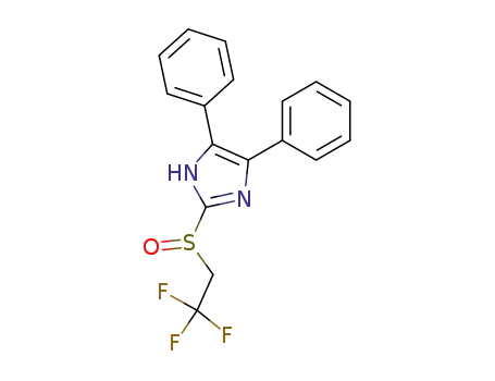 Molecular Structure of 62894-26-2 (1H-Imidazole, 4,5-diphenyl-2-[(2,2,2-trifluoroethyl)sulfinyl]-)