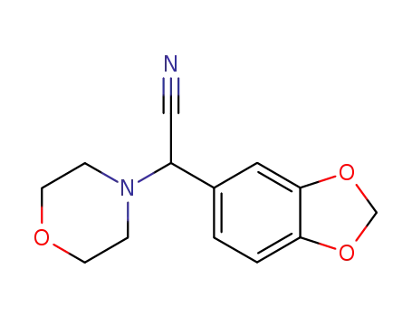 Molecular Structure of 37673-10-2 (2-(1,3-BENZODIOXOL-5-YL)-2-MORPHOLINOACETONITRILE)