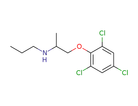 Molecular Structure of 80405-87-4 (1-Propanamine, N-[1-methyl-2-(2,4,6-trichlorophenoxy)ethyl]-)