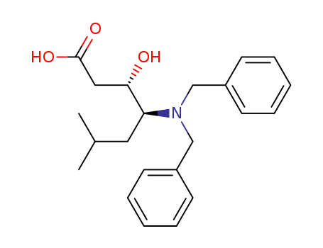 Heptanoic acid, 4-[bis(phenylmethyl)amino]-3-hydroxy-6-methyl-,
(3S,4S)-