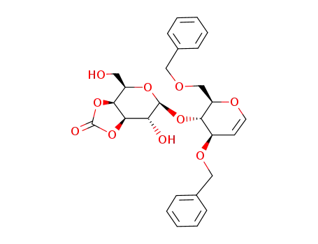 (3aS,4R,6S,7R,7aR)-6-((2R,3S,4R)-4-Benzyloxy-2-benzyloxymethyl-3,4-dihydro-2H-pyran-3-yloxy)-7-hydroxy-4-hydroxymethyl-tetrahydro-[1,3]dioxolo[4,5-c]pyran-2-one