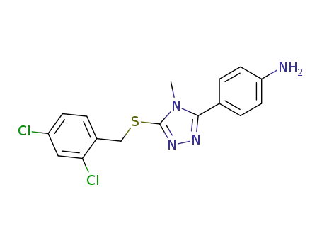 Benzenamine,
4-[5-[[(2,4-dichlorophenyl)methyl]thio]-4-methyl-4H-1,2,4-triazol-3-yl]-