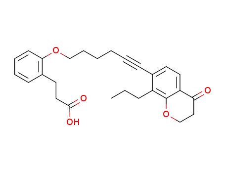 2-[6-[3,4-Dihydro-4-oxo-8-propyl-2H-1-benzopyran-7-yl)-5-hexynyloxy]benzenepropanoic Acid