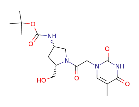 Carbamic acid,
[(3S,5S)-1-[(3,4-dihydro-5-methyl-2,4-dioxo-1(2H)-pyrimidinyl)acetyl]-5-
(hydroxymethyl)-3-pyrrolidinyl]-, 1,1-dimethylethyl ester