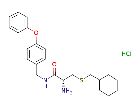 (2R)-N-(4-phenoxybenzyl)-2-amino-3-cyclohexylmethylthiopropanamide · hydrochloride