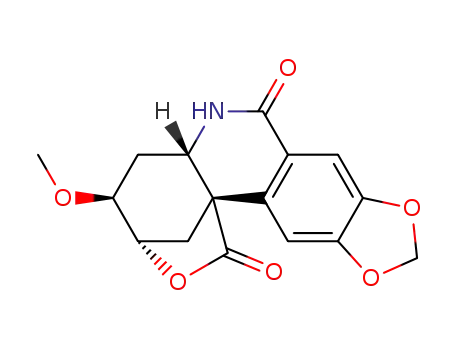 Molecular Structure of 54022-40-1 (4<i>c</i>-methoxy-(5a<i>c</i>)-4,5,5a,6-tetrahydro-3<i>H</i>-3<i>r</i>,12b<i>c</i>-methano-[1,3]dioxolo[4,5-<i>g</i>]oxepino[4,3-<i>c</i>]isoquinoline-1,7-dione)