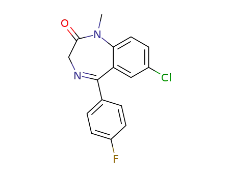 2H-1,4-Benzodiazepin-2-one,
7-chloro-5-(4-fluorophenyl)-1,3-dihydro-1-methyl-