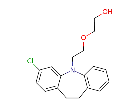 Molecular Structure of 351228-35-8 (2-(2-(3-chloro-10,11-dihydro-5H-dibenz[b,f]azepin-5-yl)ethoxy)ethanol)